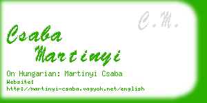 csaba martinyi business card